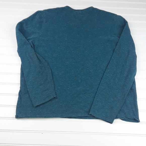 Abercrombie & Fitch Men's Pullover Sweater 2x Turquise Long Sleeve V Neck - Picture 3 of 9